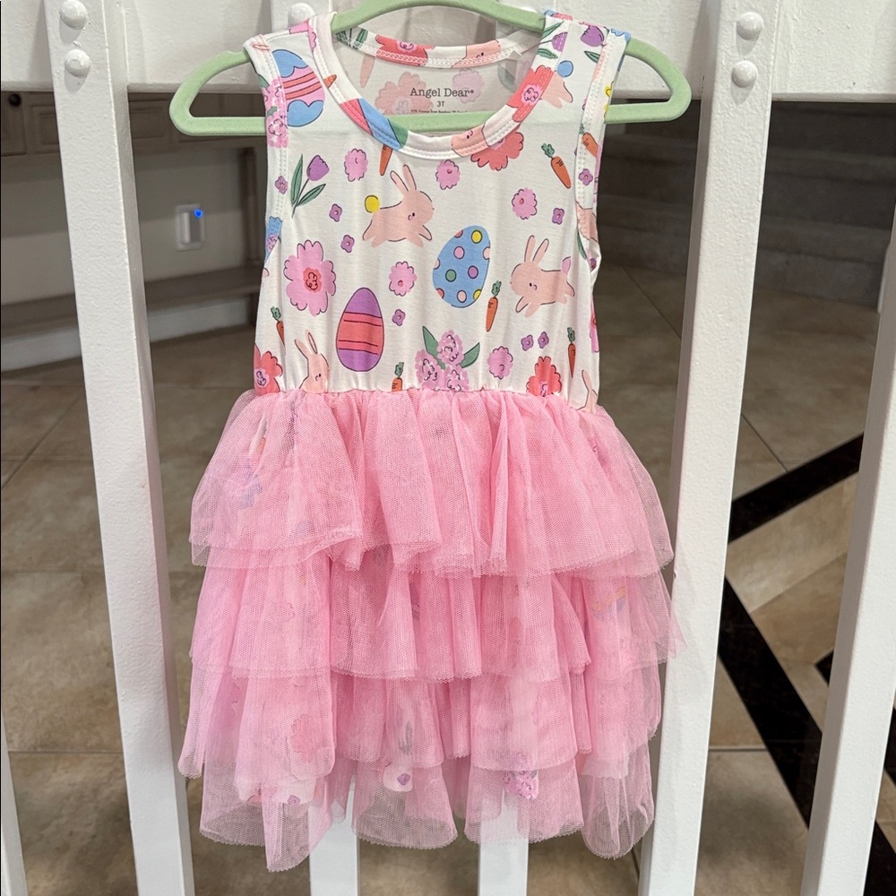 Angel Dear Pastel Bunny and Egg Dress 3T